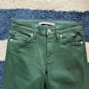 Hudson Jeans Nico Deep Green Coated Pants Size 25